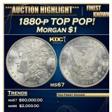 1880-p Morgan Dollar TOP POP! 1 ms67 SEGS