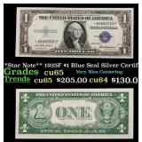 **Star Note** 1935F $1 Blue Seal Silver Certificat
