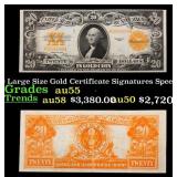 1922 $20 Large Size Gold Certificate Grades Choice