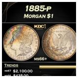 1885-p Morgan Dollar $1 ms66+ SEGS