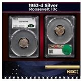 CACG 1953-d Roosevelt Dime Silver 10c ms65 FT CACG