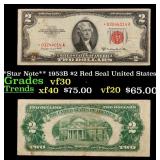 **Star Note** 1953B $2 Red Seal United States Note