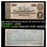 1864 $20 Confederate States Of America CSA, T-67 G