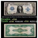 1923 $1 large size Silver Certificate Grades vf++