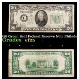 1934 $20 Green Seal Federal Reserve Note Philadelp