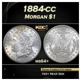 1884-cc Morgan Dollar $1 Grades ms64+
