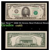 **Star Note** 1996 $5 Green Seal Federal Reseve No
