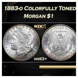 1883-o Morgan Dollar Colorfully Toned $1 Grades ms