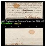 1863 Confederate States of America CSA $60 Note Gr
