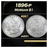 1896-p Morgan Dollar $1 Grades ms63+