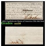 1863 Confederate States of America CSA $60 Note Gr