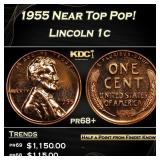 1955 Proof Lincoln Cent Near Top Pop! 1c pr68+ SEG