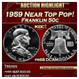 1959 Proof Franklin Half Dollar Near Top Pop! 50c
