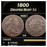 1800 Draped Bust Large Cent 1c g4 SEGS