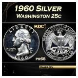 1960 Proof Washington Quarter Silver 25c Grades pr