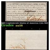 1863 Confederate States of America CSA $60 Note Gr