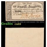 1870 State of North Carolina $40 Note Grades cu62