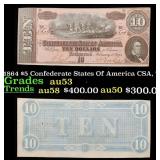 1864 $5 Confederate States Of America CSA, T-69 Gr