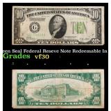 1928B $10 Green Seal Federal Reseve Note Redeemabl