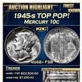 1945-s Mercury Dime TOP POP! 10c ms68+ FSB SEGS