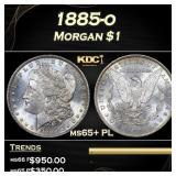 1885-o Morgan Dollar $1 Grades ms65+ PL