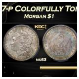 PCGS 1887-p Morgan Dollar Colorfully Toned  $1 ms6