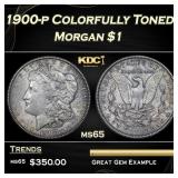 1900-p Morgan Dollar Colorfully Toned $1 ms65 SEGS