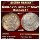 1880-o Morgan Dollar Colorfully Toned $1 ms64+ USC