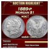 1889-p Morgan Dollar $1 ms64+ DMPL SEGS