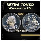 1976-s Proof Washington Quarter Toned 25c Grades p