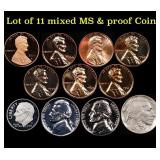 Lot of 11 mixed MS & proof Coins