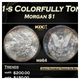 PCGS 1881-s Morgan Dollar Colorfully Toned $1 ms64