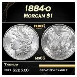 1884-o Morgan Dollar $1 Grades ms65