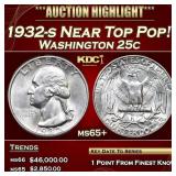 1932-s Washington Quarter Near Top Pop! 25c ms65+