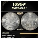 1898-p Morgan Dollar 1 Grades ms65+