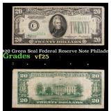 1934 $20 Green Seal Federal Reserve Note Philadelp