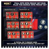 1973-1978 Proof Set Run Plus Bonus Silver Bicenten