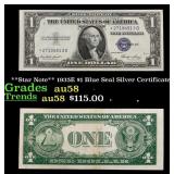 **Star Note** 1935E $1 Blue Seal Silver Certificat