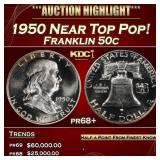 1950 Proof Franklin Half Dollar Near Top Pop! 50c