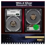 CACG 1954-d Roosevelt Dime Silver 10c ms65 FT CACG