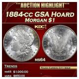 CACG 1884-cc Morgan Dollar GSA Hoard $1 ms64 CACG
