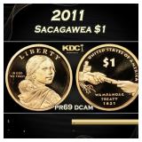 2011 Proof Sacagawea Dollar $1 Grades pr69 dcam