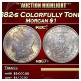 1882-s Morgan Dollar Colorfully Toned $1 ms67+ SEG