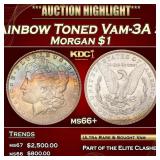 1887-p Morgan Dollar Rainbow Toned Vam-3A Super CD