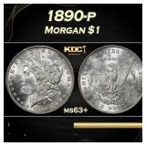 1890-p Morgan Dollar 1 Grades ms63+