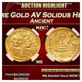 NGC 613-641 AD Byzantine Empire Gold AV Solidus He