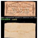 1864 Confederate States of America CSA $30 Note Gr