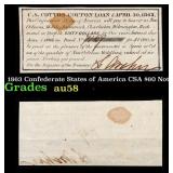 1863 Confederate States of America CSA $60 Note Gr