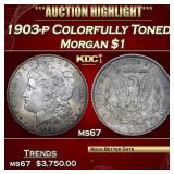 1903-p Morgan Dollar Colorfully Toned $1 ms67 SEGS