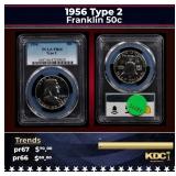 PCGS 1956 Type 2 Proof Franklin Half Dollar 50c pr